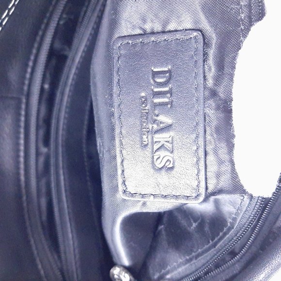 Dilaks Collection Leather Black HandBag Shoulder S - Picture 9 of 9
